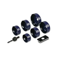 Duratool Arbor Pilot Drill and Hex Key Downlighter Hole Saw Kit 6 Piece