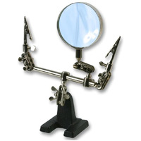 Duratool Adjustable Joints Movement Alligator Clips Clamp Tool with Magnifier