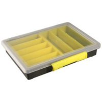 Duratool Assorter Plastic General Purpose Storage Box Lid attached by 2 hinges 30mm x 175mm x 140mm