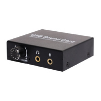 D0295 USB Sound Card with Level Control 5V-130mA Type-C Charging Port 71x80x21mm