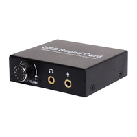 D0295 USB Sound Card with Level Control 5V-130mA Type-C Charging Port 71x80x21mm