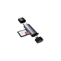 USB 2 in 1 Micro SD - SD Card Reader Allows for Both USB A and USB C Transfers
