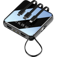 D0510A Multi Lead Battery Bank 12000mAh In-built lanyard-Type A Recharging Cable