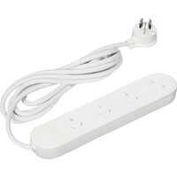 HPM 10A 2400W Four Outlet 1.8m Lead Indoor Domestic use White Powerboard