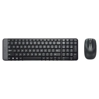 Logitech MK220 Wireless Compact Portable Keyboard and Mouse Black
