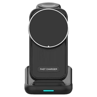D2325A 4 in 1 15W Wireless LED Charging Stand USB-C Cable included Black
