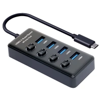 D2357B USB Type C 3.0 4 Port Powered Hub With Switching