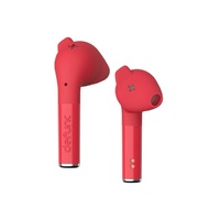 Defunc TRUE PLUS Red Wireless Earbuds with Charging Case Multitip Design
