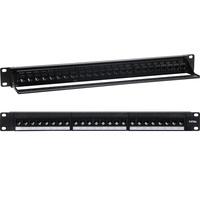 24 Port 1RU Enhanced Cat6A Patch Panel for Tool Free Cable Termination