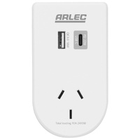 Arlec DA35PD20 Power Adaptor with Integrated Phone Mount&USB PD20W Unique Design