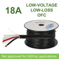 Prolink 12AWG Direct Burial Twin Core Cable 100m OFC 18A UV Resistant Black