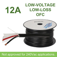 Prolink 14AWG Direct Burial Twin Core Cable 100M UV Resistant Low Voltage Black