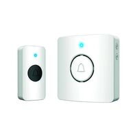 ARLEC Premium 38 Sound Battery Powered Wireless Push Button Door Chime White
