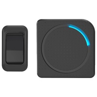 Arlec DCA01BK 150m Battery Operated Wireless Door Chime IP44 Weatherproof Black