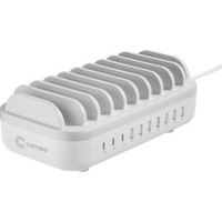 Comsol 120W Total Power 10 Port USB-C and USB-A Charging Station White
