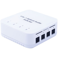 Cypress 4 by 1 Digital Optical Audio Switcher TOSLINK SPDIF with IR Remote