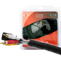 DOSS 20mm Polyethylene Cable Cover Short Binding Wrap Length 1.83m Black