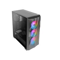 Antec DF700 FLUX Wave Mesh Front, 5x pre-installed (3x ARGB Fan, 1x Rear,  PSU Shell (Reverse Fan), GPU 405mm, PSU 205mm, ATX Gaming Case
