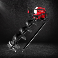 Giantz 63CC Post Hole Digger 200mm Petrol Drill Extension Auger Bits