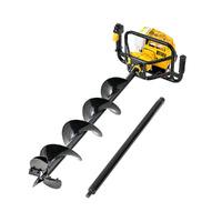 Giantz 63CC Post Hole Digger 200mm Petrol Drill Auger Extension Bits