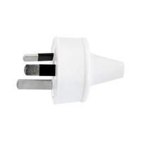 TE 3Pin Mains Fig8 Plug Top White 2 Core Flex