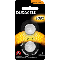Duracell 3V Lithium Butten Cell Battery 220mAh Pack 2