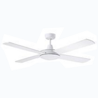 MARTEC Lifestyle 1320mm 4 Blade Ceiling Fan Only White