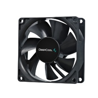 DeepCool 80mm Hydro Bearing Case Fan Molex 20dB 1800rpm 82g, High Quality Black Material, Low RPM