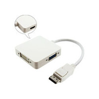 Comsol 20cm DisplayPort Male to VGA / DVI / HDMI Adapter