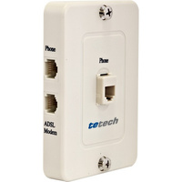 Tetech ADSL2+Modern Clipover Wall Mount Splitter and  Phone Filter TEL1200