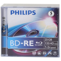 Philips Blu-Ray Bd-Re 25GB 5-Discs Pack