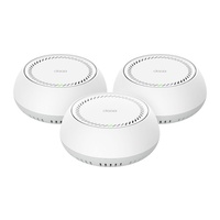TP-Link Deco BE65-PoE(3-pack) BE11000 Whole Home Mesh Wi-Fi 7 System with PoE 688 Mbps at 2.4 GHz + 4324 Mbps at 5 GHz + 5764 Mbps 6 GHz