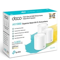 TP-Link Deco X20(3-pack) AX1800 Whole Home Mesh Wi-Fi System, Up To 530 sqm Coverage, WIFI6,1201Mbps @ 5Ghz, 574Mbps @ 2.4 GHz OFDMA, MU-MIMO (WIFI6)