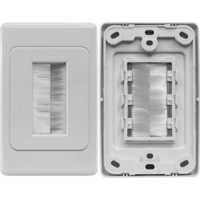 Pro.2 Eco Version Polycarbonate Plastic Brush Wall Plate 53mm x 24mm White