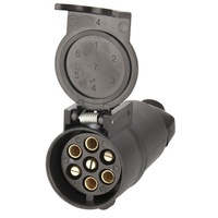 7 Pin Large Round Plastic Case Material Trailer Socket