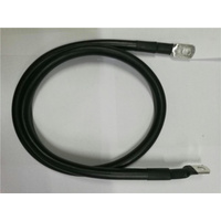 Gauge 0 Tinned Battery Power Lead Black 1220mm terminated heavy lugs with 12.7mm