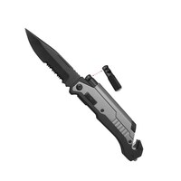 Multi Function Stainless Steel Survival Knife With Whistle and Fire Starter