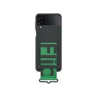 Samsung Flip 4 - Silicone Cover w/Strap - Black