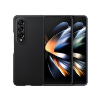 Samsung Fold 4 - Leather Cover - Black
