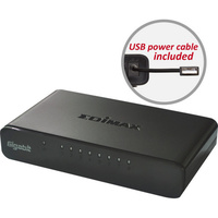 EDIMAX 8 Port Giga Desktop Switch Optional USB Power