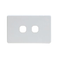 AVOL Grid Plate 2 Gang - White