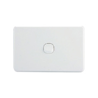AVOL 1 Gang Light Switch 10A | White | Horizontal