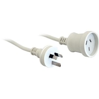 DOSS 20M Power Extension lead White Suitable Home office use  3 pin plug socket