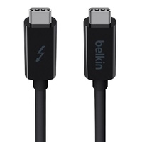 Belkin Thunderbolt 3 Cable USB-C  to USB-C (1M) - Black (F2CD081ds1M-BLK ), 60W PD, 20Gbps, 4K/Ultra-HD, Thunderbolt Certified, 2 Years Warranty