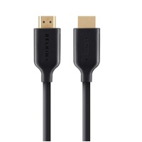 Belkin High Speed HDMI Cable With Ethernet 4K/Ultra HD Compatible (1M) - Black (F3Y021bt1M), 120Hz, 10.2Gbps Bandwidth, 2 Years Warranty