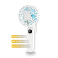 Sansai FAN-0416 Multifuntional USB 5V Rechargable Digital & Foldable Fan White