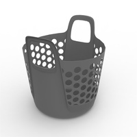 Ezy Storage 27L Flexi Laundry Basket - Grey