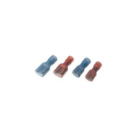 CABAC Insulated Terminal Lug suit Wire Range 1-2.5mm Tab Width 4.8mm 50Pk Blue