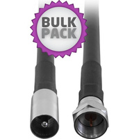 Pro.2 RG59QUAD Pal Plug to F Type Plug TV Fly Lead 1.5m Black