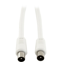 Pro.2 RG59QUAD Pal Plug to Pal Plug TV Fly Lead 1m White